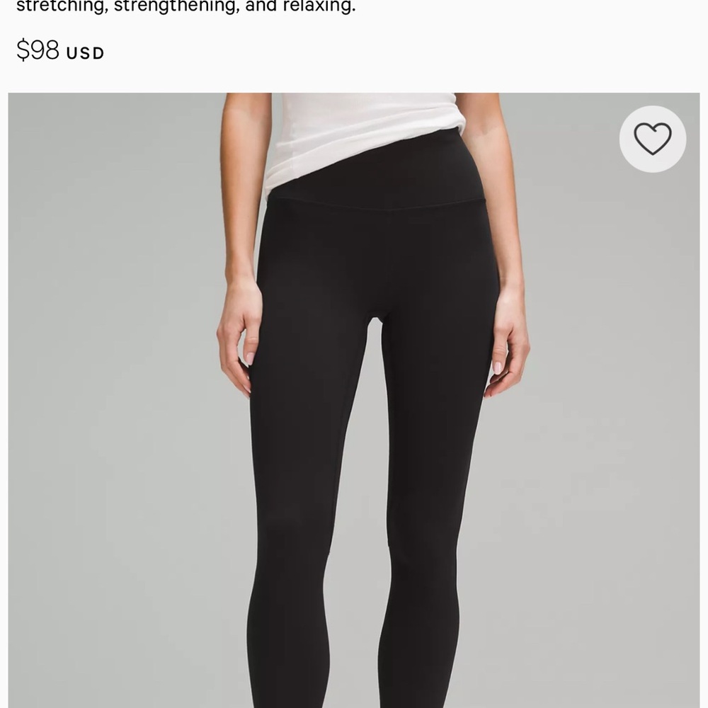 Lululemon NEW Black High-Waisted Leggings